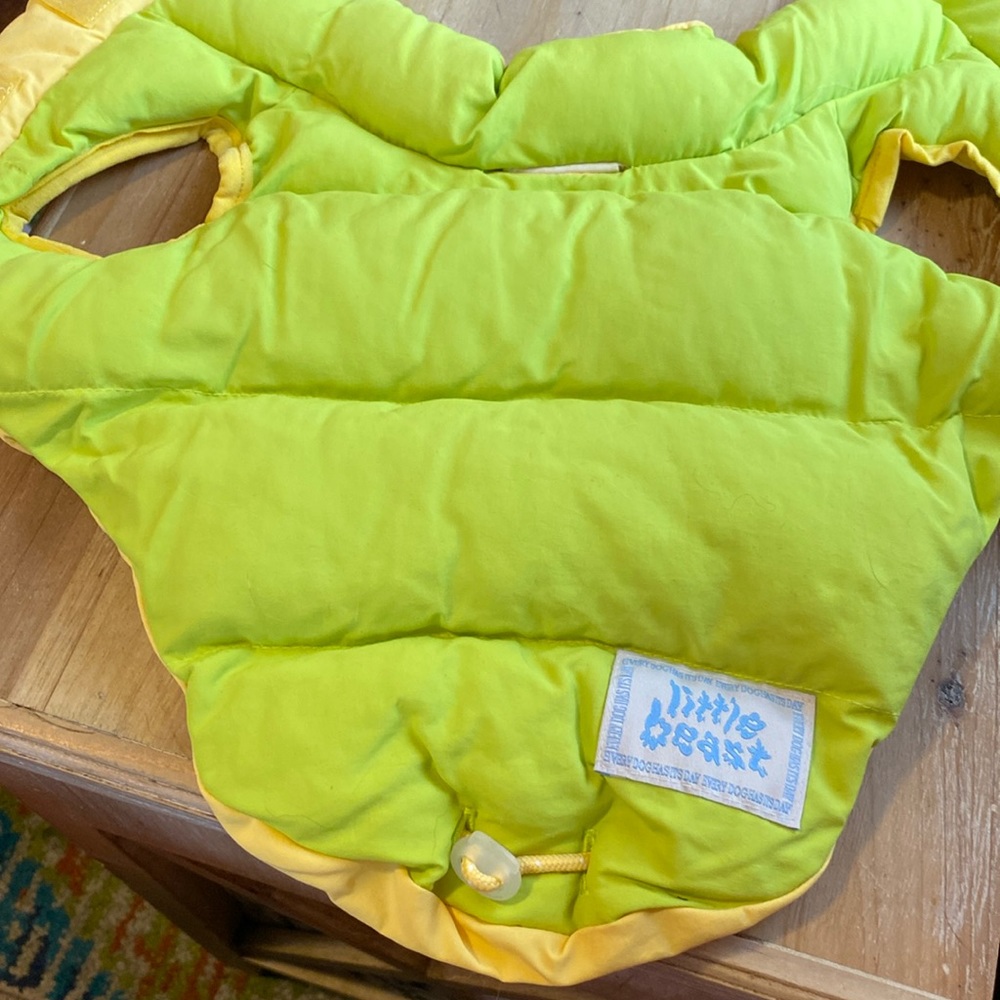 The Super Duper Reversible Parka Vest - Lime & Cream XS